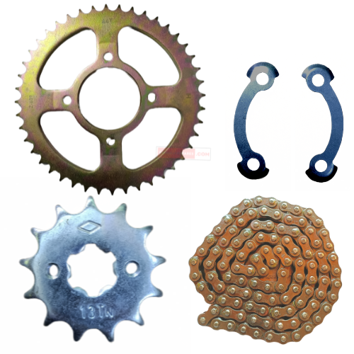 TVS Apache RTR 160 2V Genuine Chain Sprocket Kit N9322710 - 13T 44T 124 Link