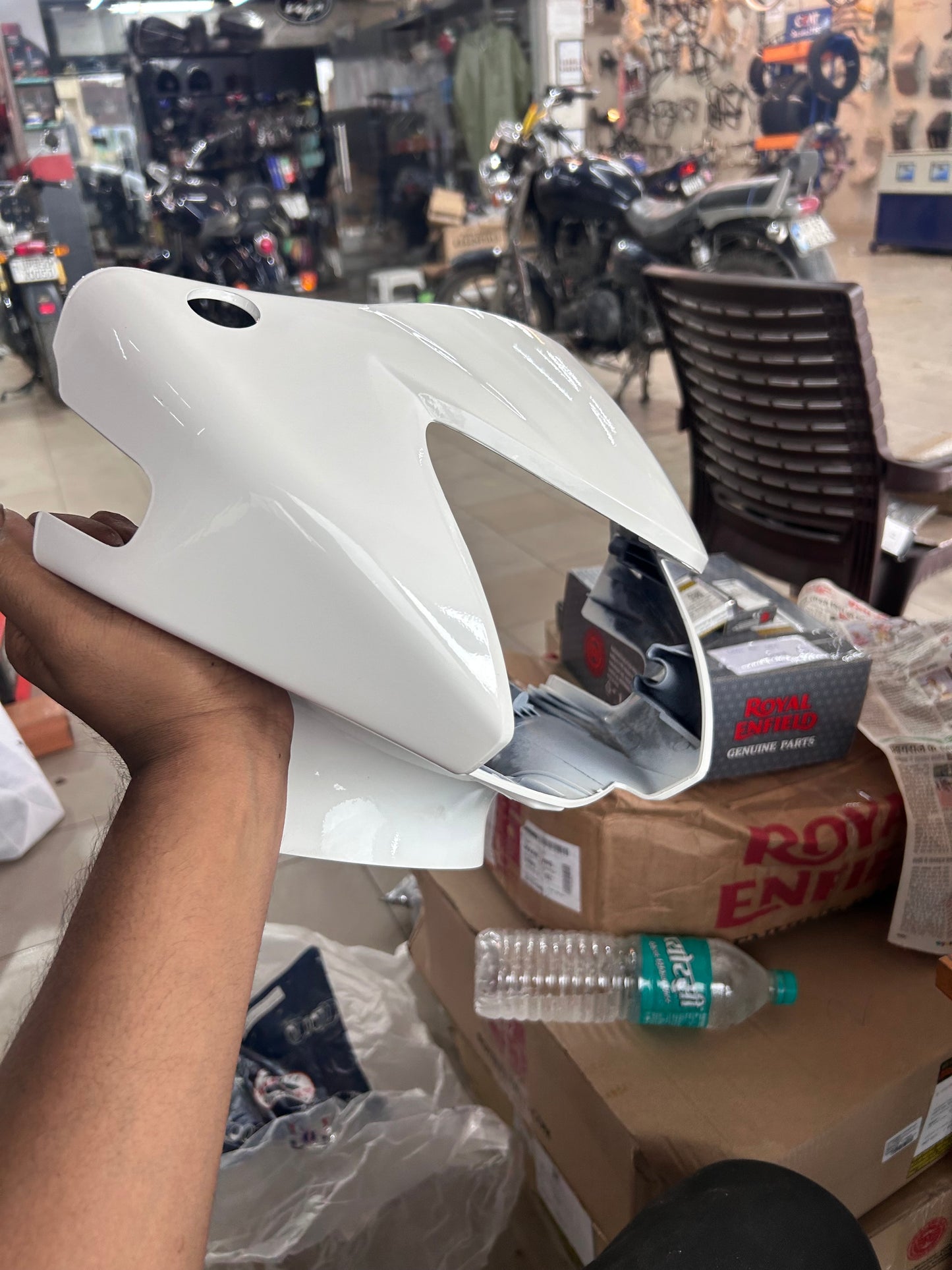 TVS Jupiter front fairing white headlamp housing
