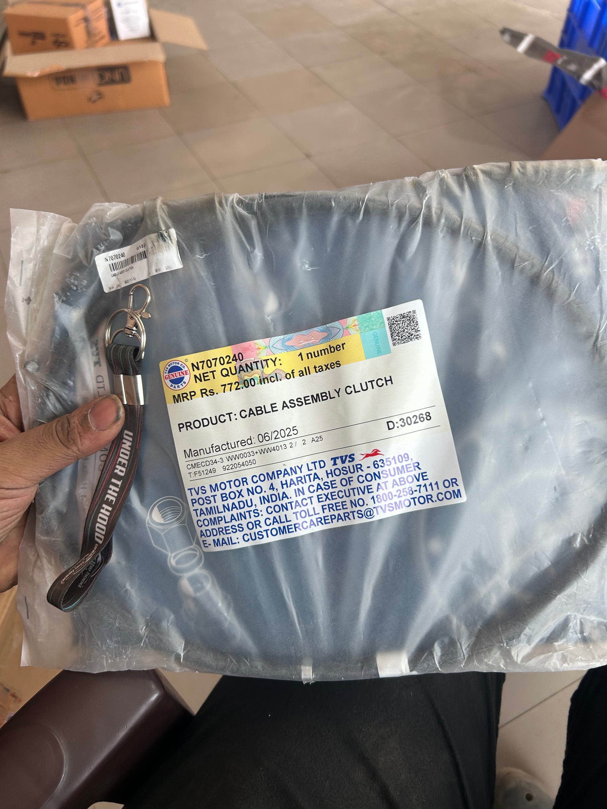 TVS N7070240 clutch cable for Apache RR 310 and BMW G 310 R/GS/RR