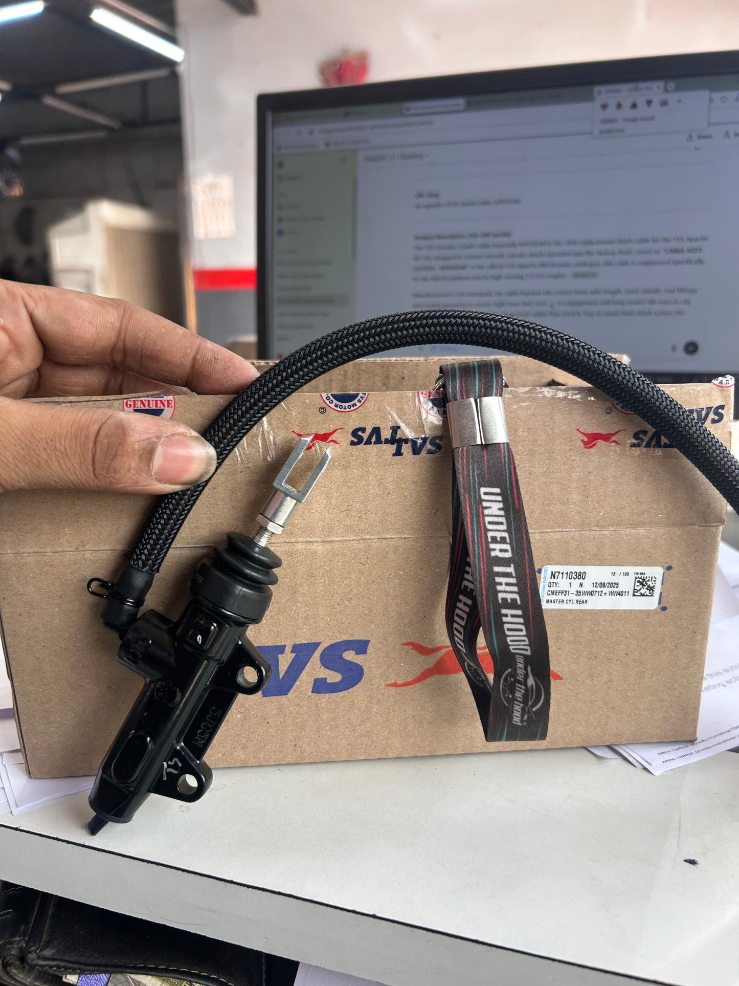 TVS N7110380 rear master cylinder for Apache RR 310 genuine OEM