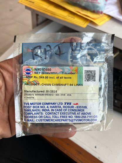 TVS Raider 125 Camshaft Drive Timing Chain – Part No N9010450

