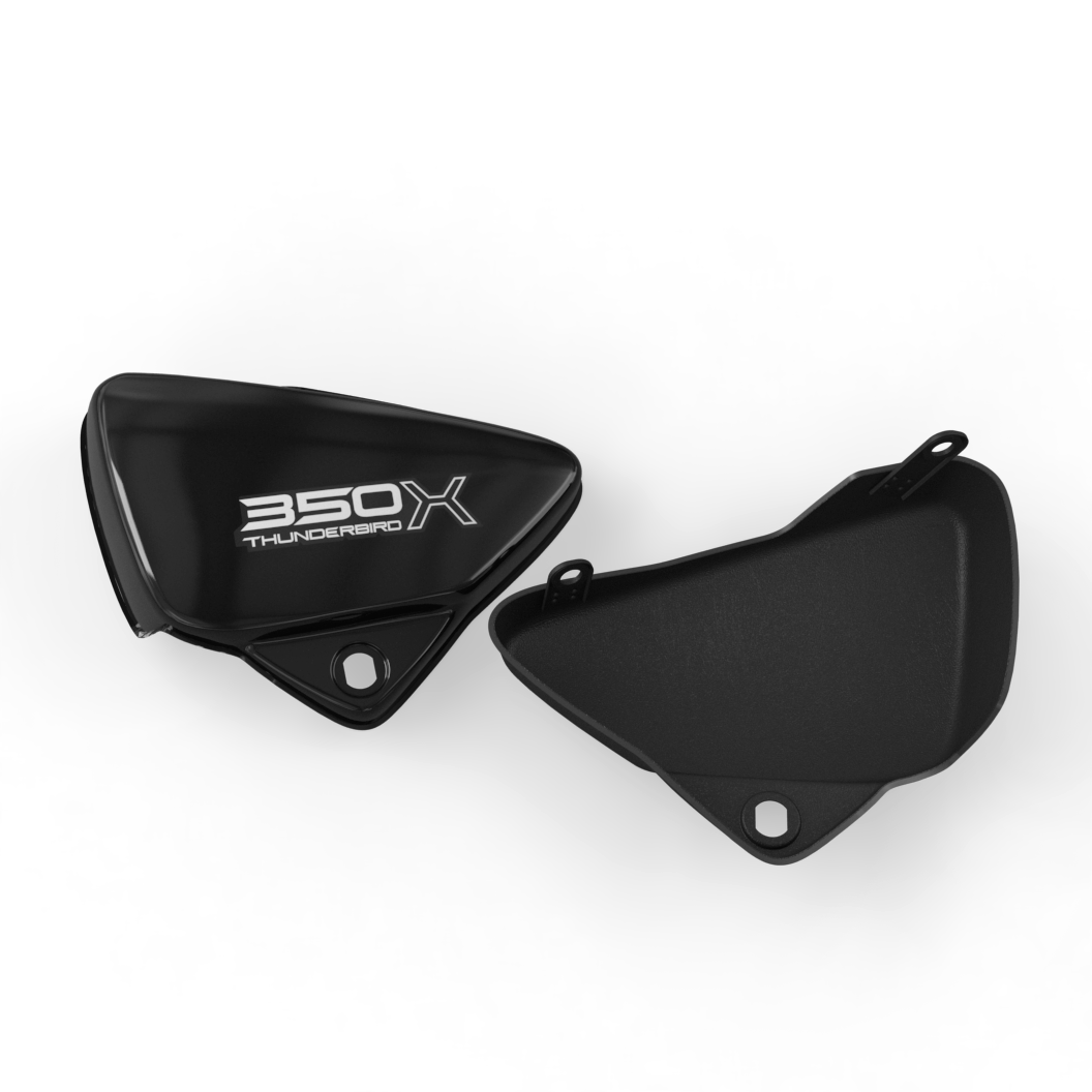 Royal Enfield 1120151 left side panel with white sticker for Thunderbird X 350