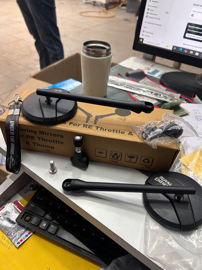 Touring Mirrors for Royal Enfield (Replica) – Wider Field of View for Classic, Bullet, Himalayan, Meteor, Hunter, Interceptor & GT 650
