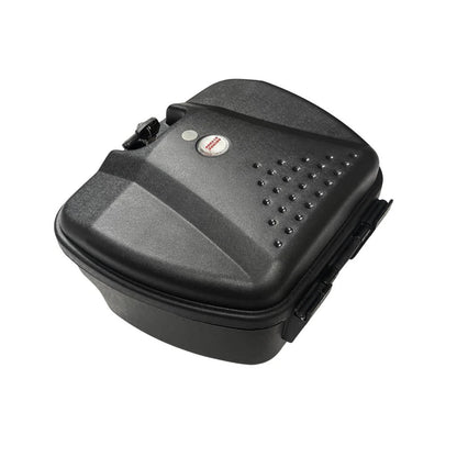 Studds Vault Luggage Box with Cargonet – Matte Black – Front View