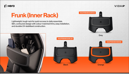 VIDA VX2 Frunk Inner Rack / Front Storage Pocket – Grey | Genuine Accessory | VDACPDB4B0000EKGS