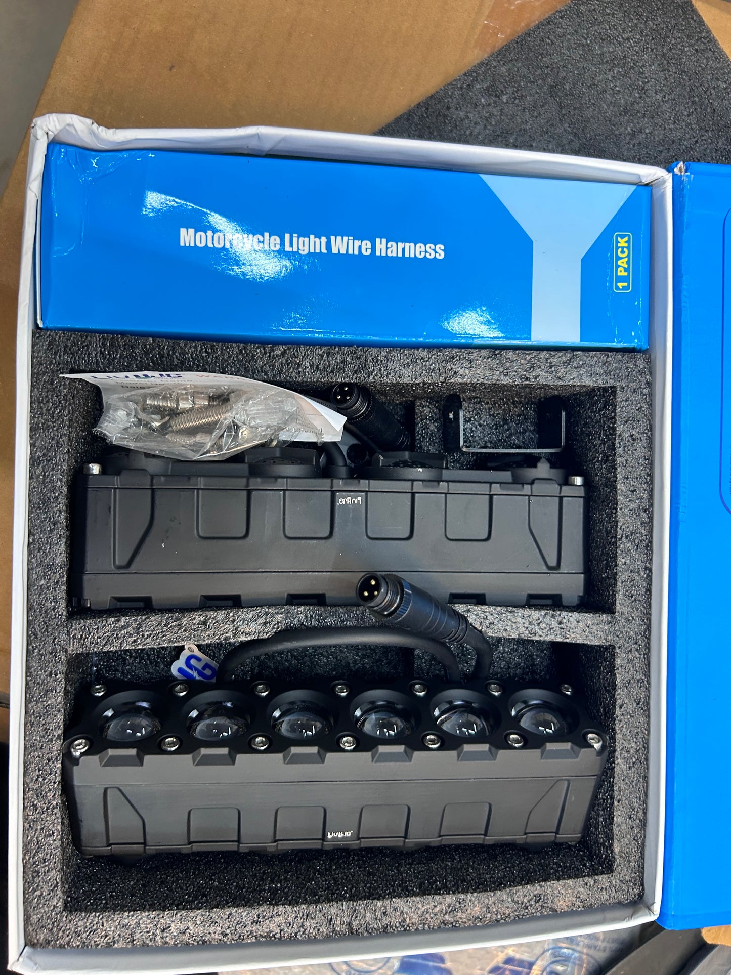 HJG 6 Eyes Future Eyes LED Fog Light – White Yellow Flashing Modes with Wiring Kit for Cars & Bikes


