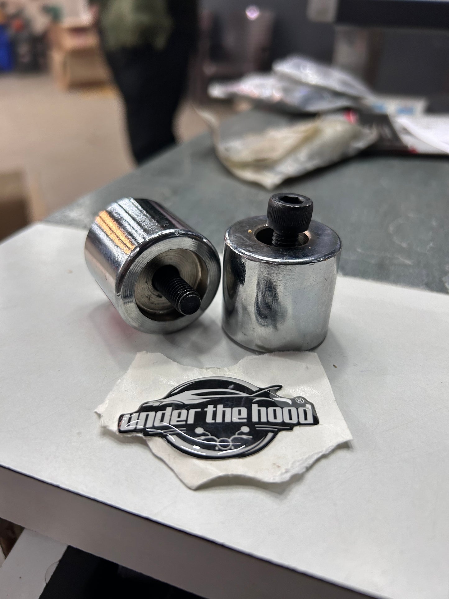 Chrome handlebar end weights pair for Royal Enfield Classic 350 and Bullet 350