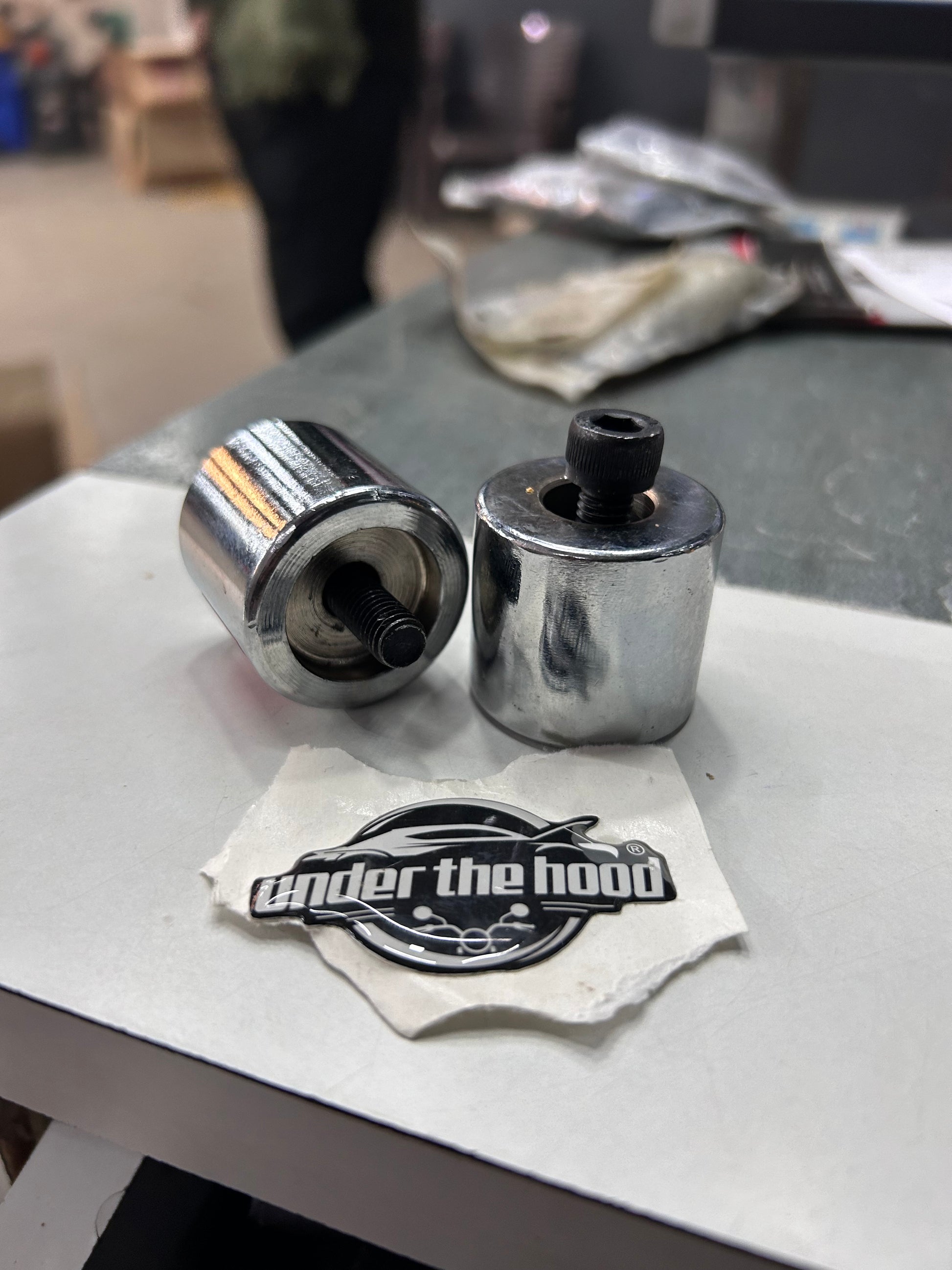 Chrome handlebar end weights pair for Royal Enfield Classic 350 and Bullet 350