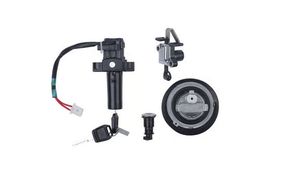 Hero Genuine Ignition Switch Lock Set for Glamour | Key Set / Main Lock Assembly with 2 Keys | 35010AANH20S