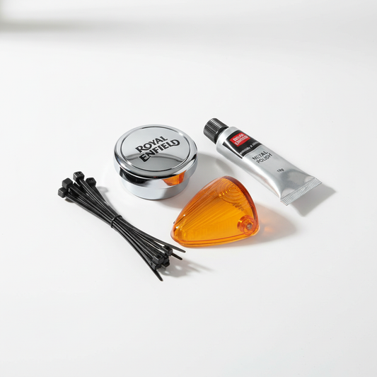 Hunter 350 Detailing Kit - OEM Bundle with steering cap, metal polish, cable straps and indicator lens