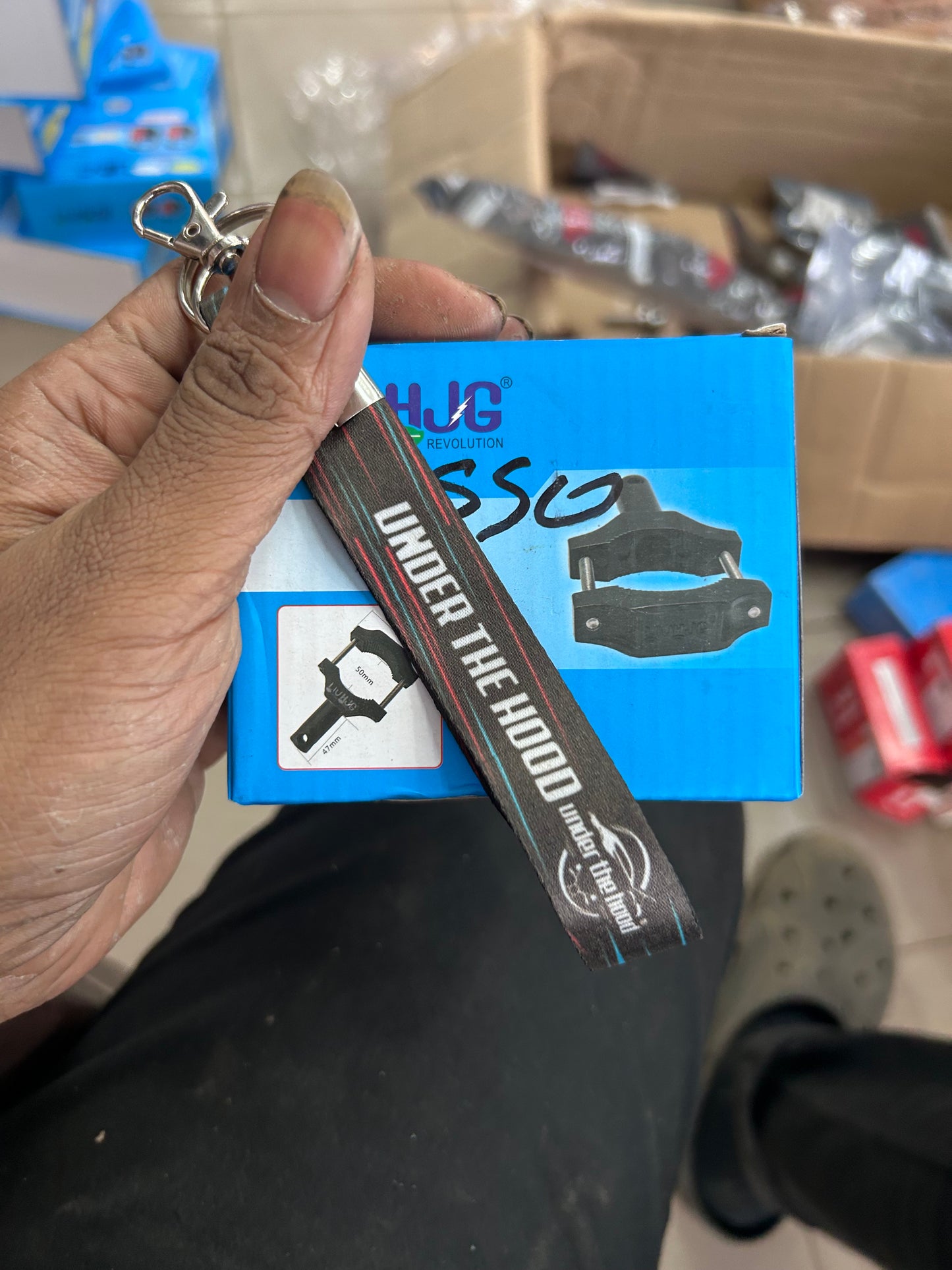 HJG auxiliary light clamp with grip teeth anti-slip design