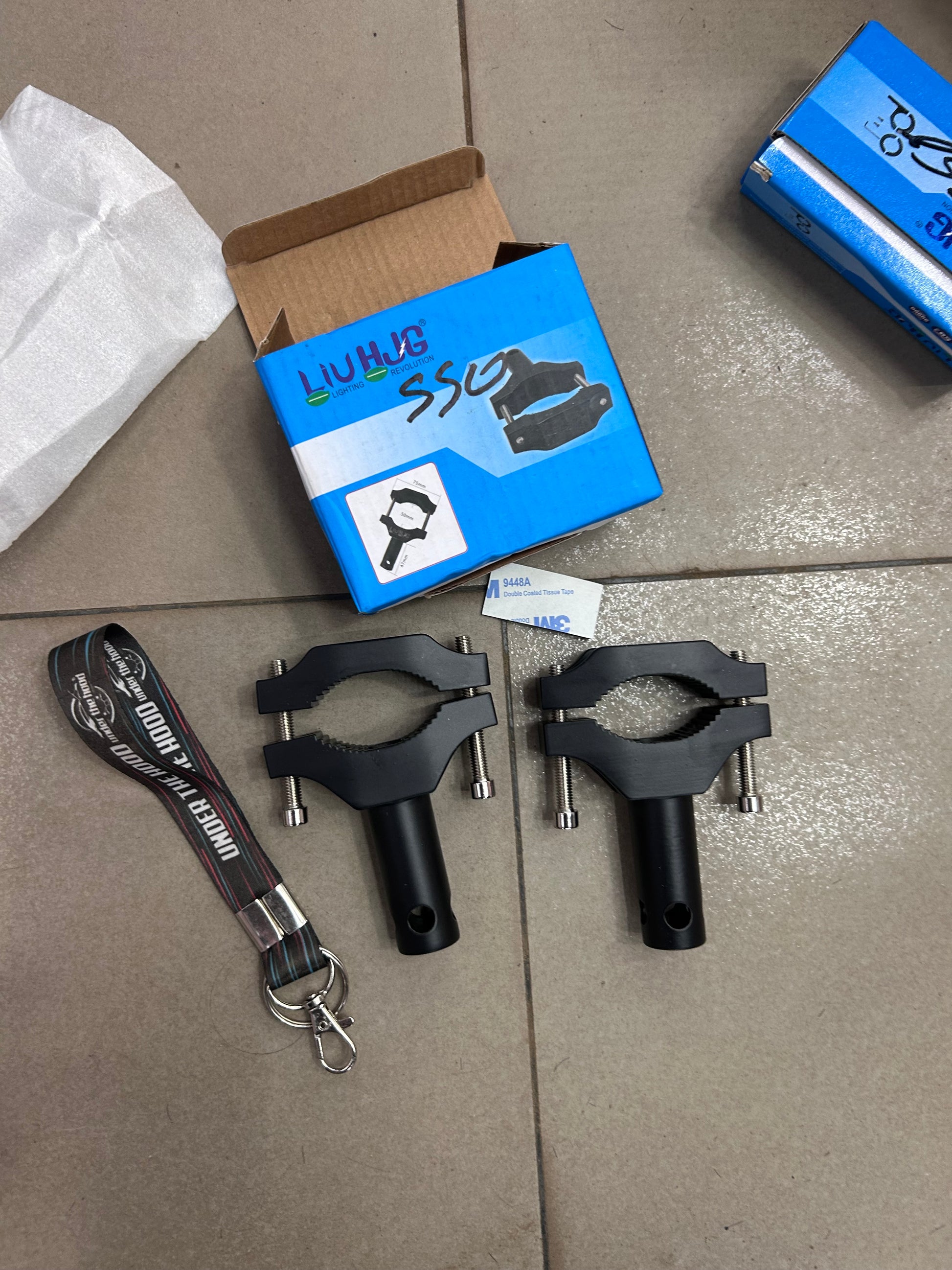 LIU HJG shocker mount clamp 50–60mm pair for fog lights