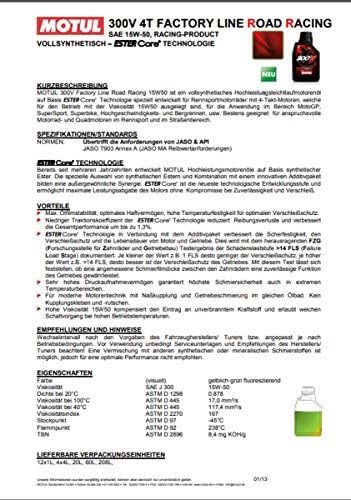 “Motul 300V 4T 10W-40 1L racing engine oil Ester Core for motorcycles