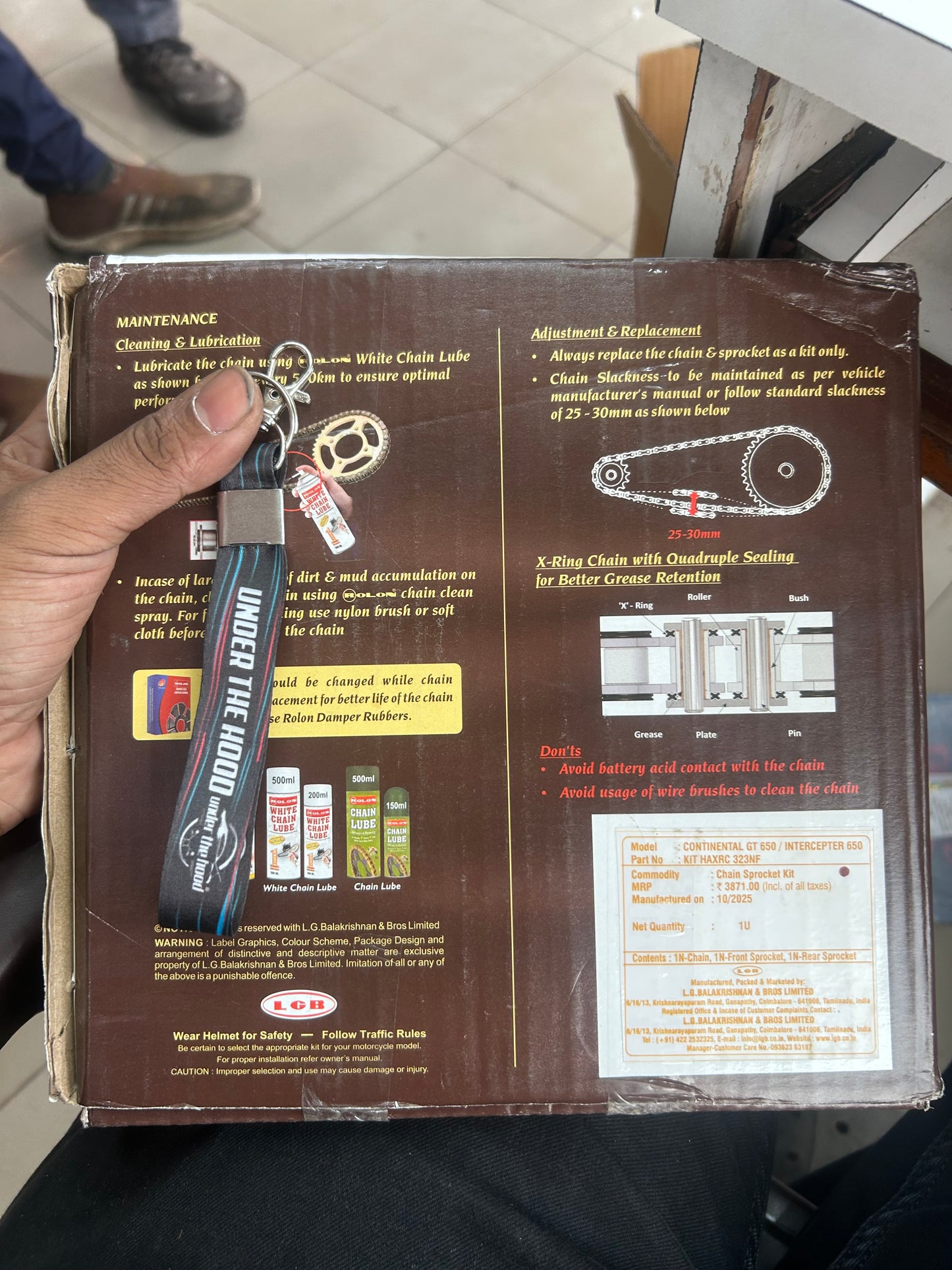 Genuine Rolon HAXRC 323NF chain sprocket set Interceptor 650 Continental GT 650