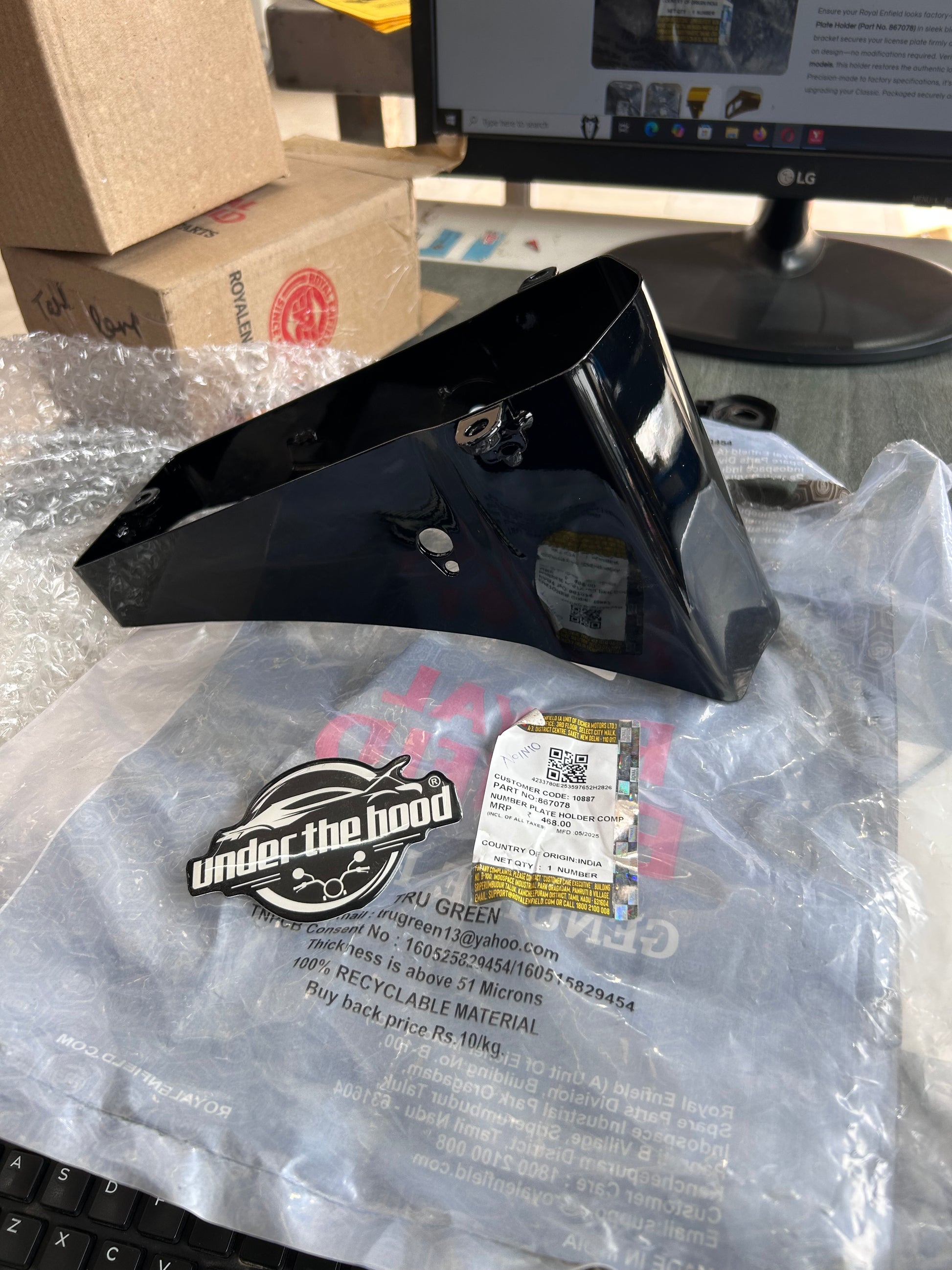 number plate bracket for classic 350 uce 