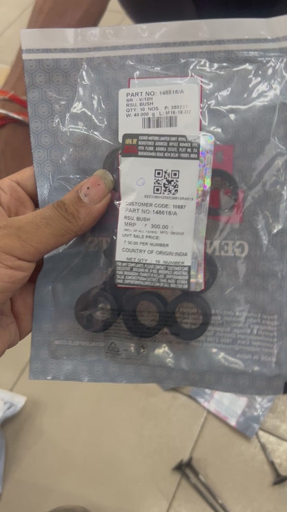 Royal Enfield 148618/A RSU Bush – OEM Swingarm Upper Bush for Interceptor & Continental GT 650