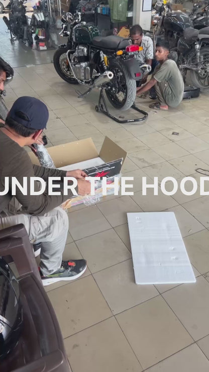 Royal Enfield Interceptor / Continental GT 650 Red Rooster Performance Exhaust – Stellar Edition (Polished & Matte Silver)