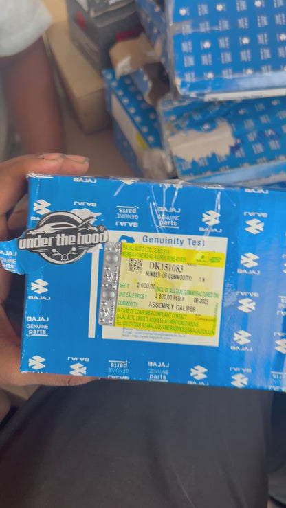 Bajaj Pulsar Rear Brake Caliper Assembly (Non-ABS) – DK151083 | OEM for 150 Twin Disc, 200NS, AS200, RS200