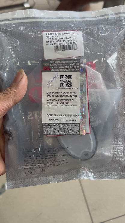 Royal Enfield KAB00227/B – Brake Master Cylinder Cap and Diaphragm Kit | Compatible with Interceptor 650, GT 650, Meteor, Classic Reborn, Hunter, Bullet 350 J