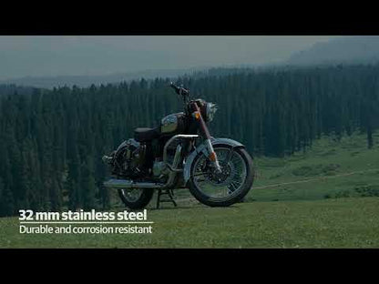 Royal Enfield Silver Octagon Engine Guard – Meteor, Classic, Bullet & Goan 350 KXA00006