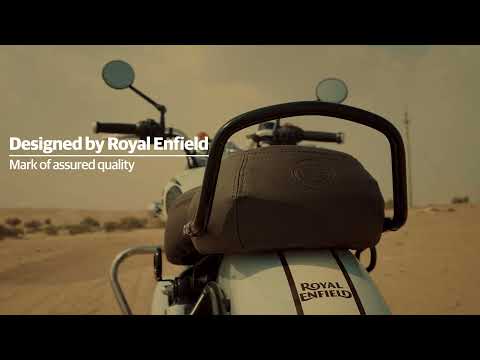 Royal Enfield Brown Pleated Seat Cover KXA00122 on Classic 350 Reborn