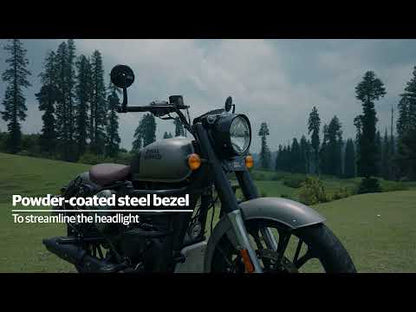 Royal Enfield Black Aero Visor KXA00089 mounted on Classic 350