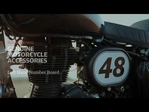 Royal Enfield left hand number board 1990674 installed on Classic 350