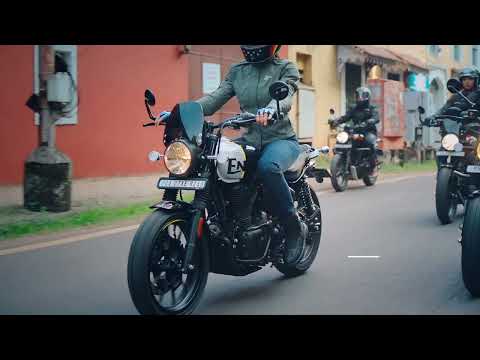 Royal Enfield Hunter 350 Black Compact Engine Guard Pair with Fittings KXA00128