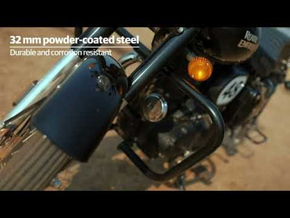 Bullet 500 UCE with OEM 1990602 engine guard fitted