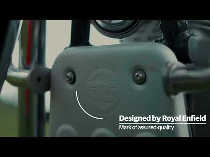 Royal Enfield Silver Sump Guard KXA00651 installed under classic reborn 350