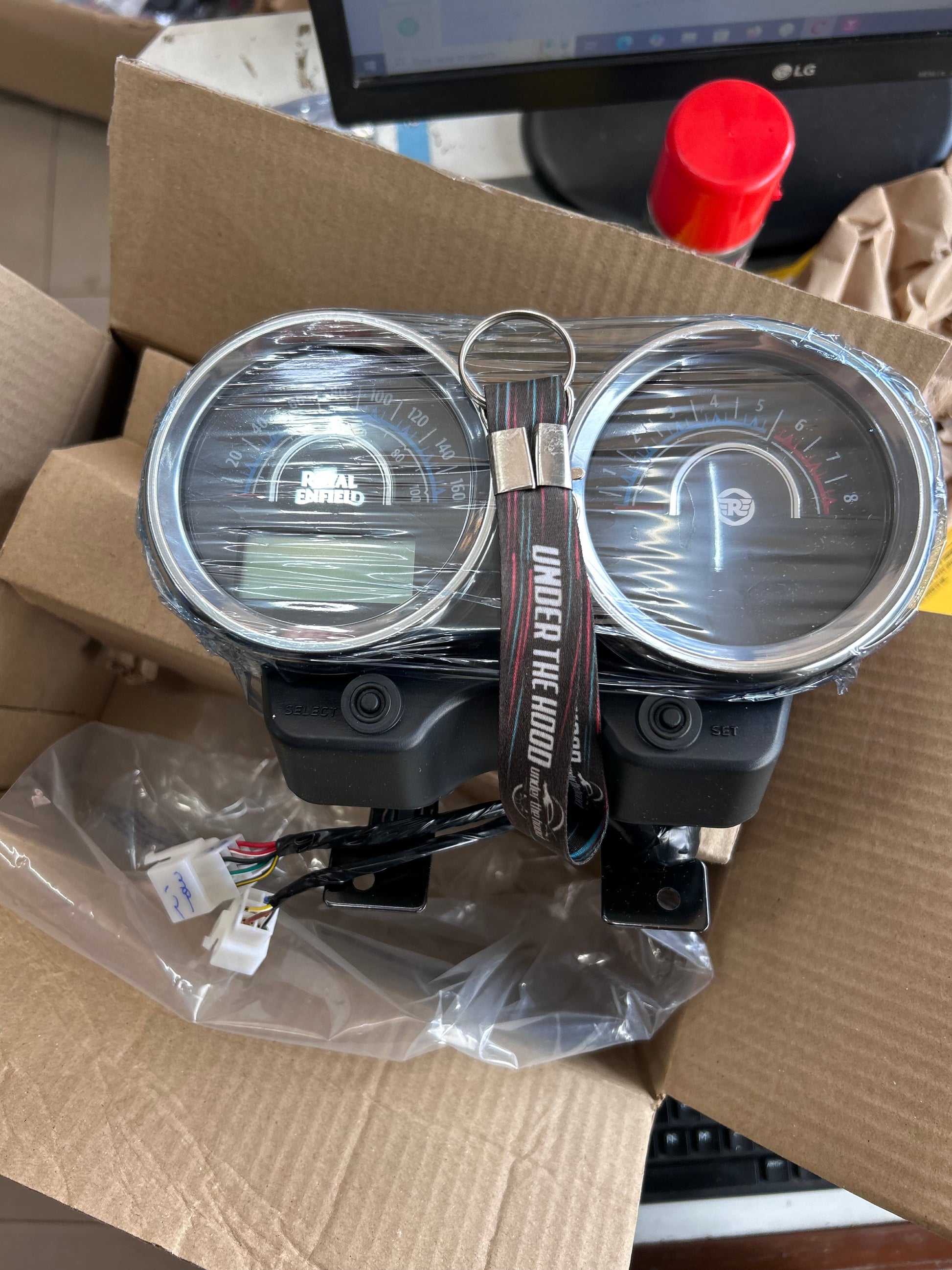 Genuine Royal Enfield RAM00052/B instrument cluster front view Thunderbird 350X ABS