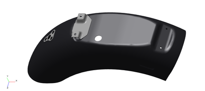 RAQ00282/A rear mudguard assembly black for Royal Enfield Meteor 350 (verify by part number)