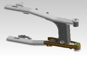 RAR00103/B swing arm main assembly matte black genuine Royal Enfield (verify fitment by VIN/photo)