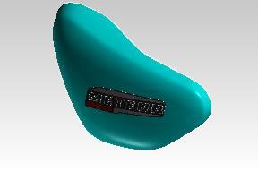 Royal Enfield Meteor 350 left side panel outer cover RAV00429/B glossy black with sticker