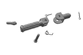 RE 859069 right footpeg brake-side rider footrest assembly for Continental GT 535 – original fitment