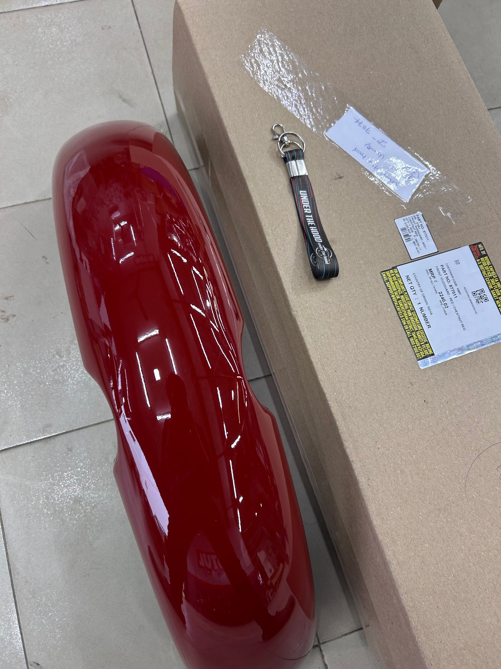 Classic 350 front fender Chestnut Red 877011 original Royal Enfield mudguard
