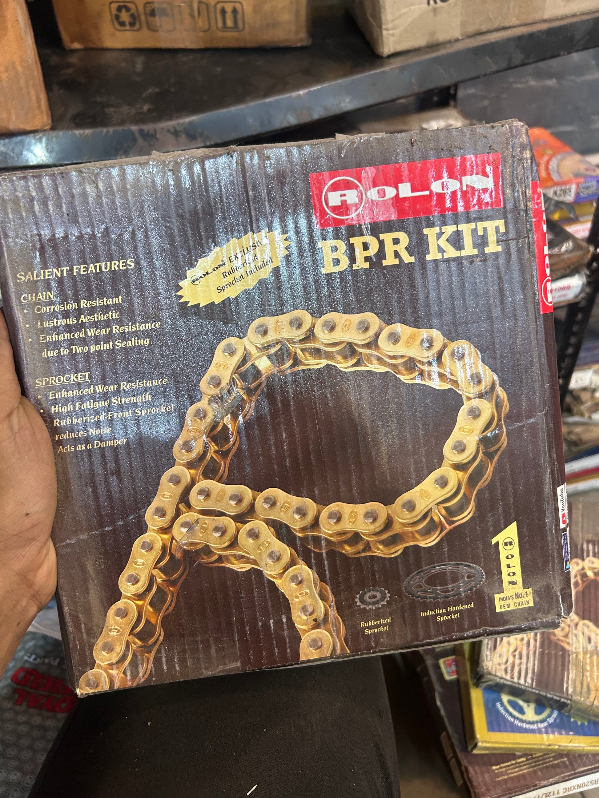 Rolon Brass Chain Sprocket Kit HPORC 240 for Pulsar RS200