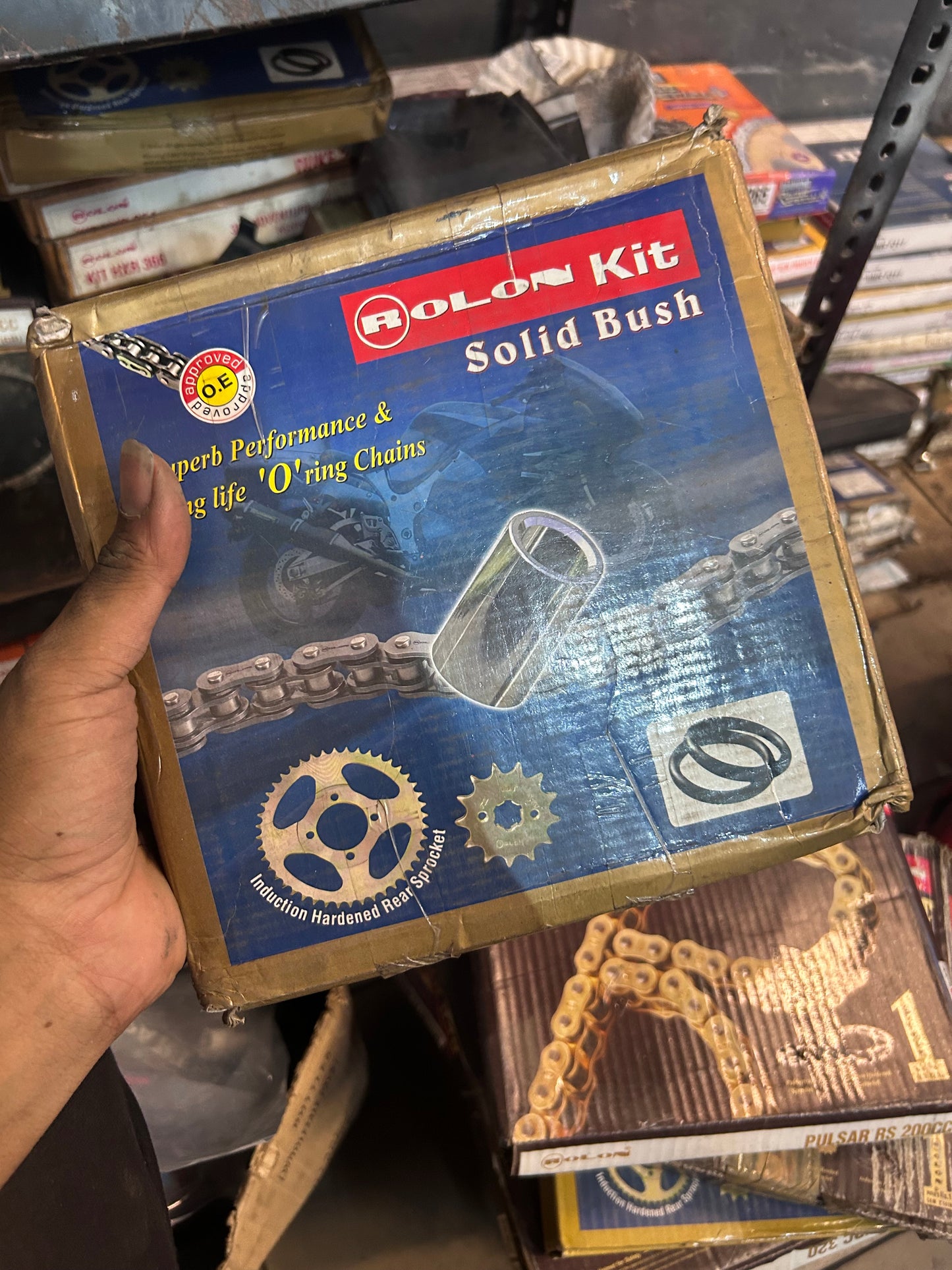 Rolon HPOR 358 Chain & Sprocket Kit for Honda H’ness CB350/RS – 14T/35T, 104-Link