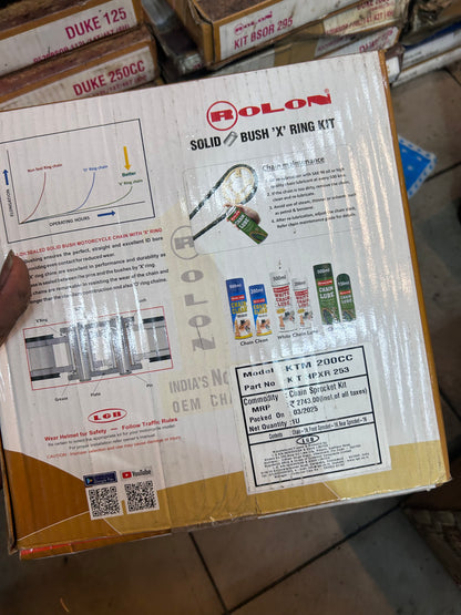 Rolon HPXR 253 X-Ring chain sprocket kit for KTM Duke 200 RC 200 – 14T 42T 110L