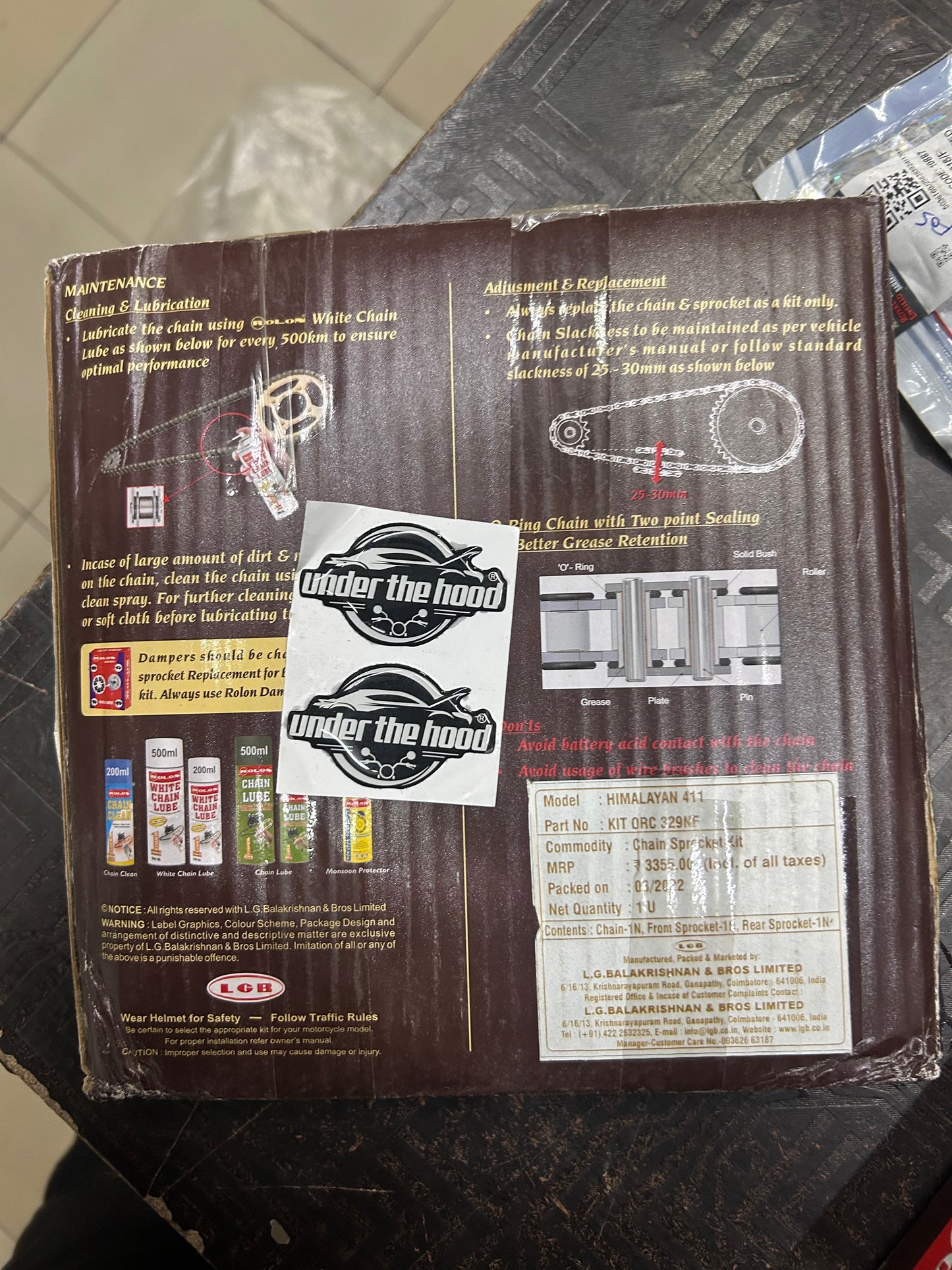 Rolon R525ORC-110-1 110 link 525 O-Ring chain for Himalayan 411