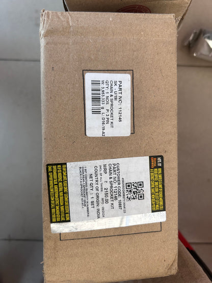 Royal Enfield 112146 chain kit compatible with Electra 4S/5S and Machismo A350 (legacy models)