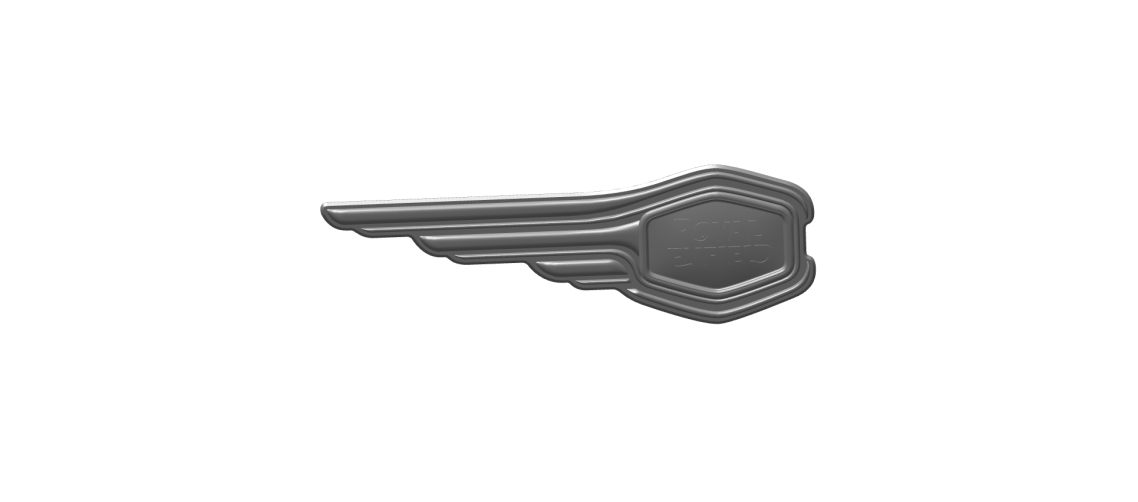 Royal Enfield 145793/A fuel tank motiff RH with RE logo for Bullet bolt-on tank badge