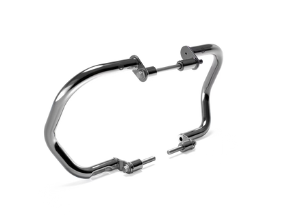 Genuine Royal Enfield 1990503 silver compact engine guards for Interceptor 650 / Continental GT 650 / Bear 650