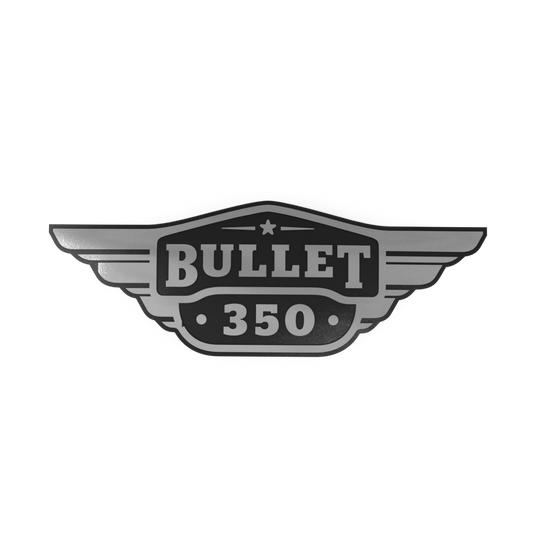 Royal Enfield 590320/A tool box sticker chrome for Bullet 350 UCE and Electra 350 UCE