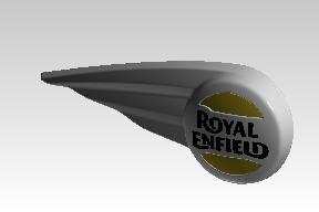 Royal Enfield RAK00362/D gold fuel tank badge RH for Super Meteor 650 
