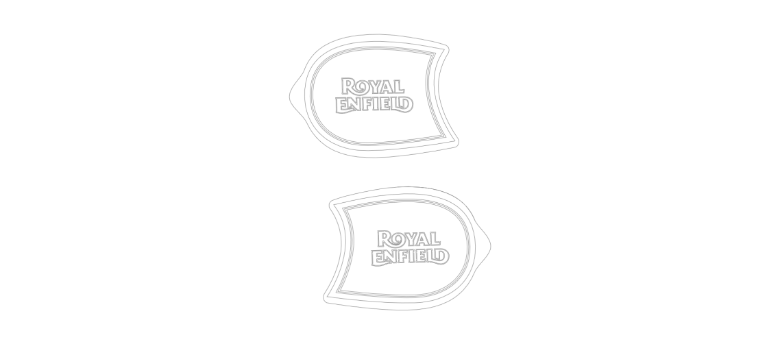 “Royal Enfield tank sticker kit 888391 C350 BVI BL SLVR LAGON