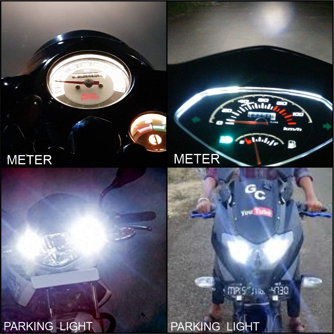 Simtac 360° LED Bulbs For Bike /Pilot/Tiger/Eye Light Bullet LED Lights Bulb TD/T10 T10 White