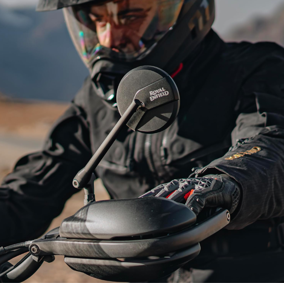 wide view touring mirror set for Royal Enfield Himalayan Meteor Hunter